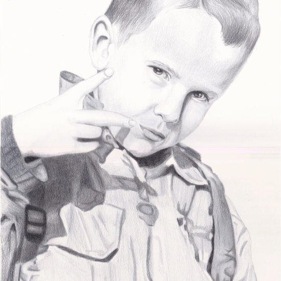Portrait de garçon réalisé par l'artiste Laurie Sénacq