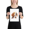Poster chien beagle. Impression de l'oeuvre de l'artiste Laurie Sénacq en 21x30 cm